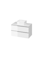 Cersanit Virgo fehér alsószekrény 80-as, króm fogantyúval S5