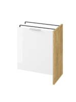 Cersanit City 65 ajtós szekrény SLIM mosógépekhez, fehér/töl