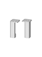 Cersanit City bútorláb 2 db, matt ezüst S599-0162 - Fürdőszo