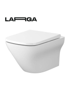 Cersanit Larga perem nélküli fali WC csésze ülőkével, fehér