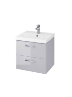 Cersanit Lara alsószekrény City 50 kerámia mosdóval, szürke