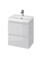 Cersanit Moduo Slim 50 szekrény keskeny mosdóval, szürke S80