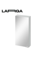 Cersanit Larga tükrös szekrény 40x80cm, szürke S932-015 - Fü