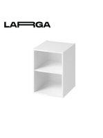 Cersanit Larga kiegészítő szekrény 40x55cm, fehér S932-090 -