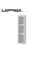 Cersanit Larga kiegészítő szekrény 20x80cm, szürke S932-096