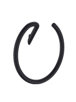 Deante Silia falra szerelhető kerek törölközőtartó, fekete A