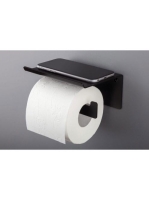 Deante Mokko WC-papír tartó polccal, fekete ADM N221 - Fürdő