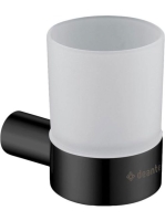 Deante Round fali pohártartó, fekete ADR N911 - Fürdőszoba -