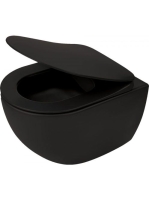 Deante Peonia perem nélküli fali WC csésze fekete CDE NZPW -