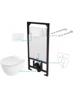 Deante Silia 6 az 1-ben WC csésze, rejtett szerelvénnyel, fe