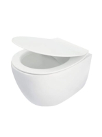 Deante Silia Rimless fali WC csésze ülőkével, fehér CDLD6ZPW