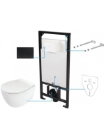 Deante Silia 6 az 1-ben fali WC csésze, rejtett szerelvénnye