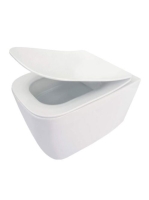 Deante Hiacynt Rimless fali WC csésze ülőkével, fehér CDYD6Z