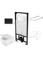 Deante Anemon 6 az 1 ben fehér perem nélküli WC, rejtett sze