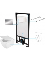 Deante Anemon 6 az 1 ben fehér falra függesztett WC csésze r