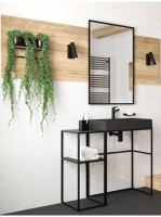 Deante Correo fekete 40x20 cm-es fürdőszobai polcos állvány