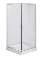 Deante Funkia 80x80 szögletes zuhanykabin matt üveggel, króm