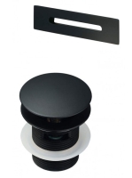 Deante Click Clack kád leeresztő túlfolyóval, fekete KYY N10