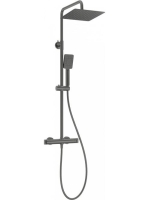Deante falon kívüli termosztátos zuhanyrendszer, titánium NA
