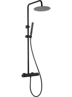 Deante Arnika Nero fekete zuhanyrendszer keverő csapteleppel