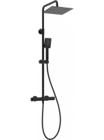 Deante falon kívüli termosztátos zuhanyrendszer, matt fekete