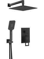 Deante Anemon fekete, falbaépíthető komplett szett NACN9MP -