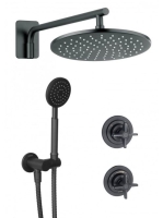 Deante Temisto falon belüli zuhanyrendszer, matt fekete NAC_