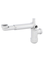 Deante helytakarékos és nyújtaható fehér szifon NHC 633K - F