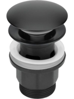 Deante Click-Clack kerek leeresztő mosdókhoz, fekete NHC N10