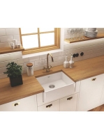 Deante Sabor kerámia mosogató túlfolyóval 59,5x47,5 cm, fehé