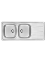 Deante Twist 2 medencés acél mosogató csepegtetővel 116,5x50