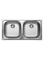 Deante Xylo 2 medencés acél mosogató csepegtető nélkül 78x43