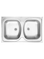Deante Tango 2 medencés pultra ültethető acél mosogató 80x50