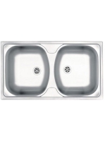 Deante Techno 2 medencés acél mosogató csepegtető nélkül 79x