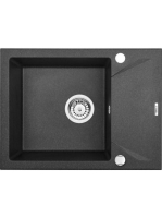Deante Evora 1 medencés szögletes gránit mosogató csepegtető