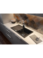 Deante Evora 1 medencés szögletes gránit mosogató csepegtető