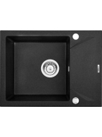 Deante Evora 1 medencés szögletes gránit mosogató csepegtető