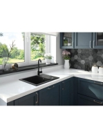 Deante Andante 1 medencés szögletes gránit mosogató csepegte