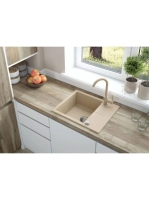 Deante Andante 1 medencés szögletes gránit mosogató csepegte