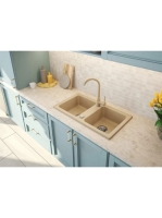 Deante Zorba 2 medencés szögletes gránit mosogató 78x43,5 cm