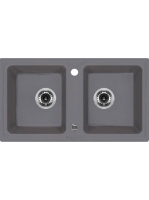 Deante Zorba 2 medencés szögletes gránit mosogató 78x43,5 cm