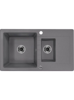 Deante Zorba 1,5 medencés gránit mosogató 76x44 cm csepegtet