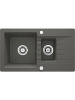 Deante Zorba 1,5 medencés gránit mosogató 76x44 cm csepegtet