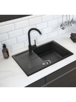 Deante Leda 1 medencés szögletes gránit mosogató csepegtetőv
