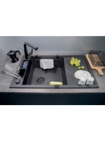 Deante Magnetic gránit mosogatótálca 82x50 cm, automatikus l