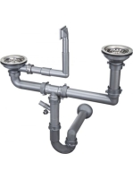 Deante szifon 1,5 és 2 medencés acél mosogatókhoz, króm ZXY9