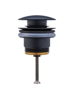 Duravit Click-Clack matt fekete leeresztőszelep túlfolyós mo