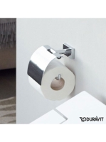 Duravit Karree fali WC papír tartó fedéllel, króm 0099551000