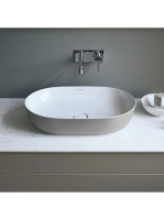 Duravit Luv ráültethető mosdótál 60x40 cm, matt szürke/fehér