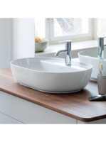 Duravit Luv ráültethető mosdó 60x40 cm, matt fehér/fehér, Wo